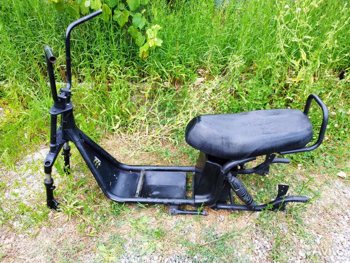 Рама электробайка с амортизаторами White Siberia