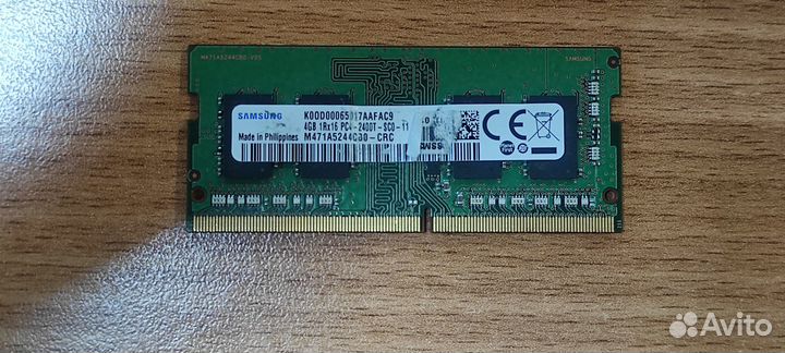Оперативная память для ноутбука DDR4 4 Гб
