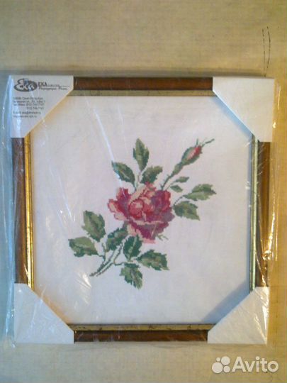 Вышивка «Красная роза» СССР