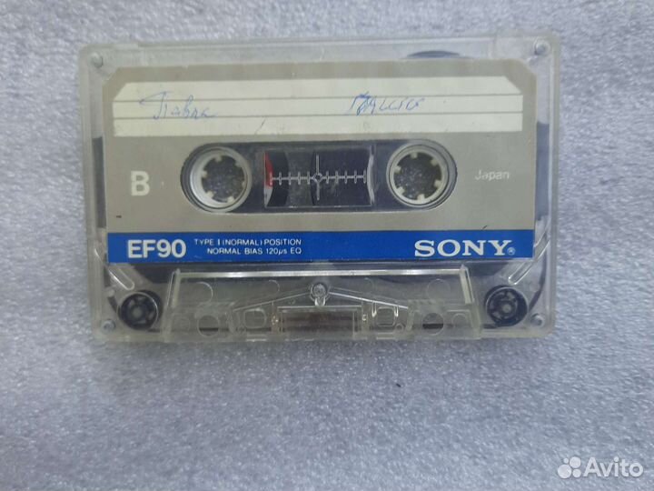 Аудиокассета Sony EF90 бу с записью