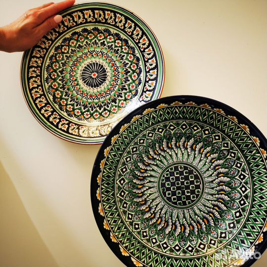 Ляган большой узбекский блюдо риштанское