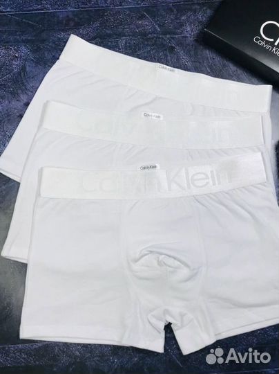 Трусы мужские боксеры calvin klein белые арт.1053