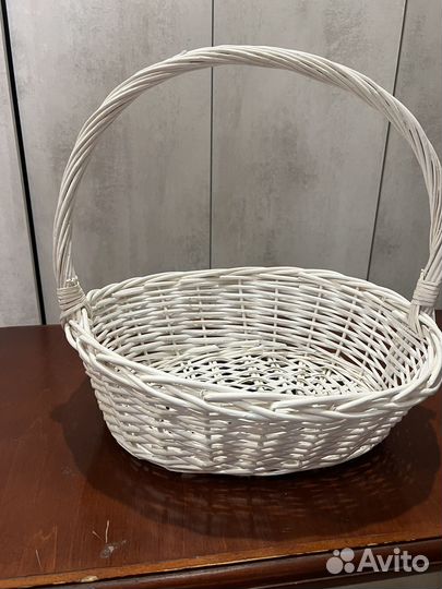 Корзина плетеная с ручкой большая 43:36:43