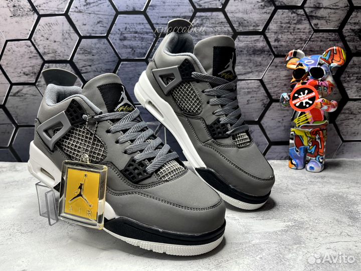 Кроссовки Nike Jordan 4 серые