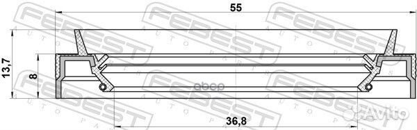 Сальник привода 36.8X55X8X13.7 95JES38550814X F
