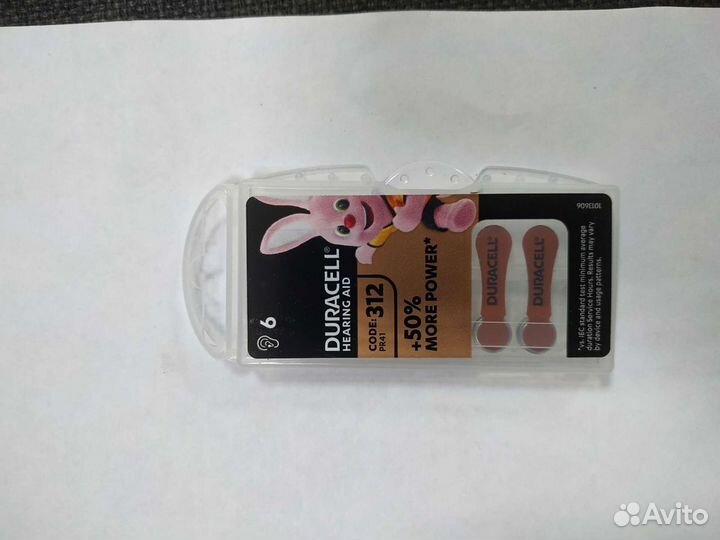 Батарейки для слухового апп-та ZA312,ZA10(6 шт)