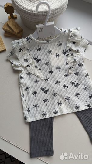 Новый комплект в рубчик h&m 74