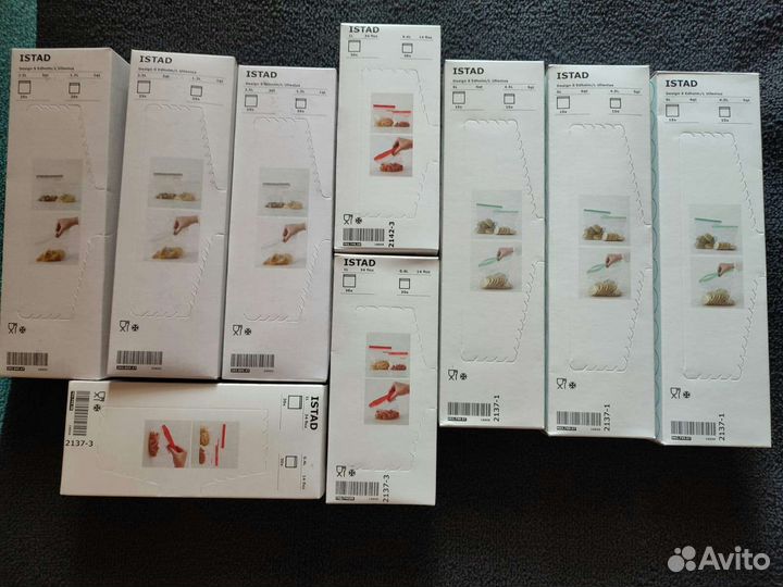 Пакеты для хранения Икеа Истад 3 вида