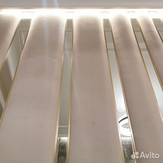 Мягкие стеновые панели в гостинной