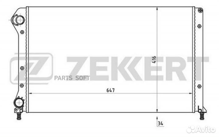 Радиатор охлаждения Фиат Добло Карго 01