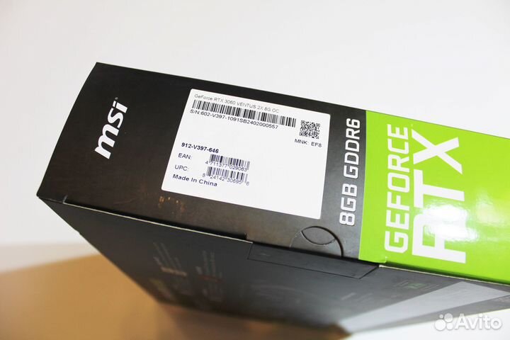 Видеокарта Geforce Rtx 3060 8 GB MSI Ventus 2x