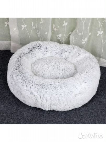 Лежанка для животных круглая мягкая 60 см
