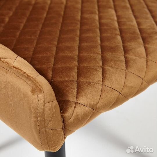 Стул ELI (mod. 8202) - 1 шт. в упаковке металл-ткань, 53x61,5x83 см, коричневый (G-062-61) -черный