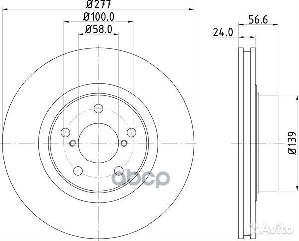 Диск тормозной перед ND7003K nisshinbo
