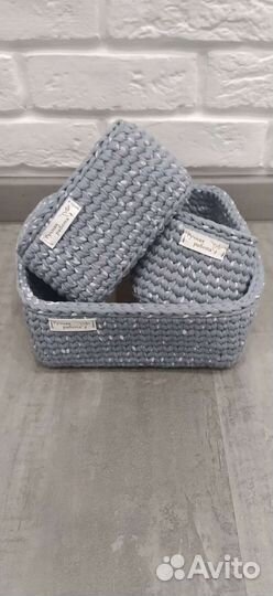Корзинки вязаные