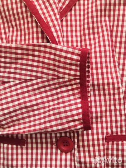 Пиджак olsen клетка красно-белая 44-46