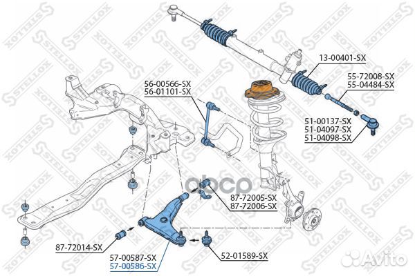 Рычаг правый Mitsubishi Carisma 95-06 5700586SX