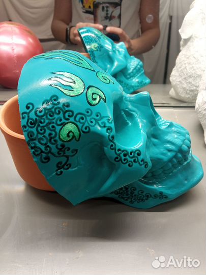 Гипсовый череп для интерьера, маска