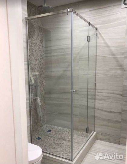 Перегородка из стекла для ванной