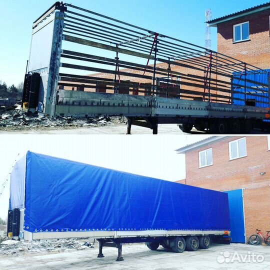 Тент сдвижной крыши полуприцепа