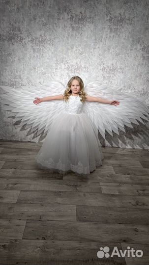 Детские белые гибкие крылья