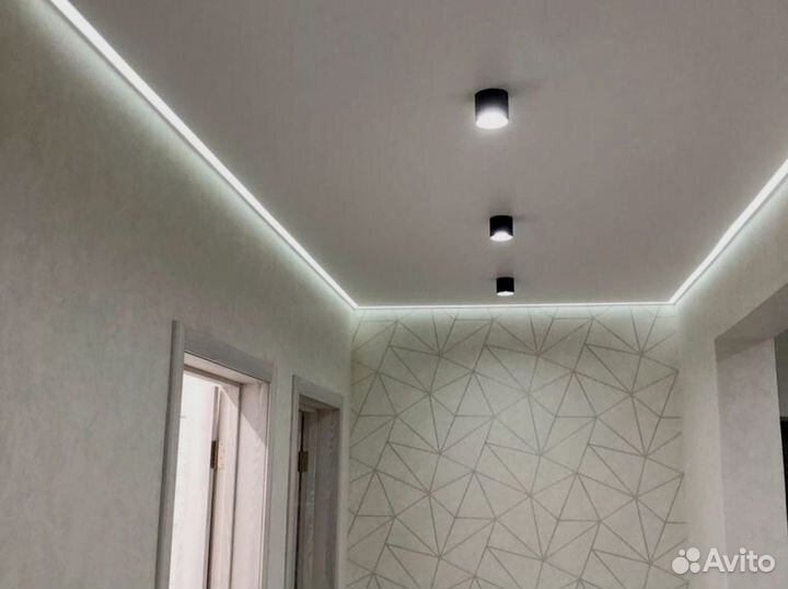 Установка натяжных потолков