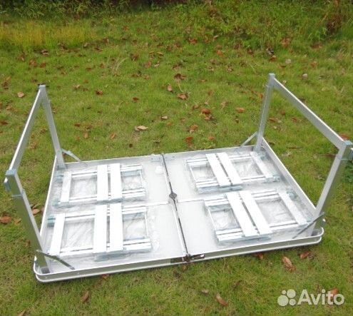 Складной усиленный стол + алюминиевые стулья