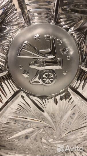 Хрустальное блюдо/ваза, бокалы/фужеры