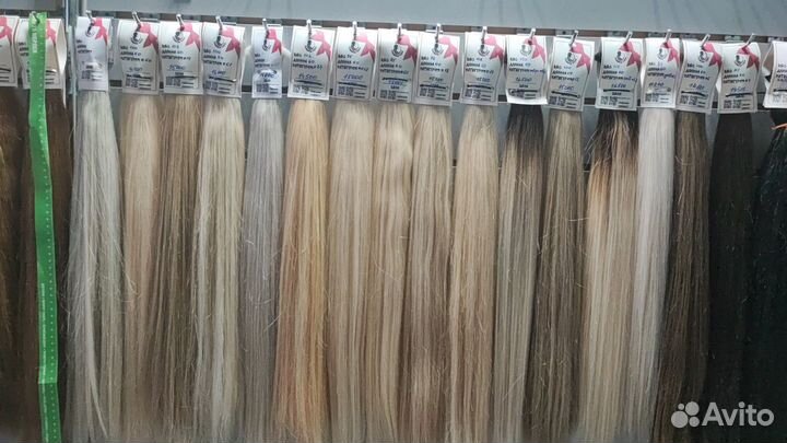 Волосы для наращивания натуральные 60 см люкс