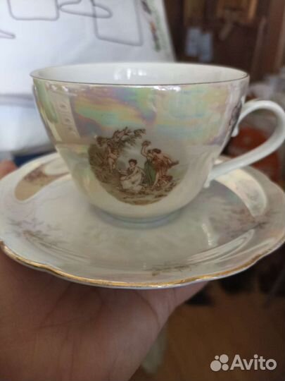 Чашка с блюдцем СССР, производство ГДР