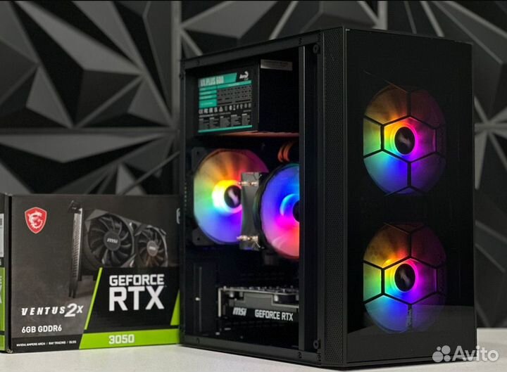 Новый шустрый игровой пк на I3-13100F RTX 3050-6Gb