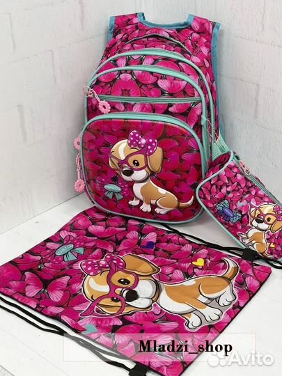 Рюкзак школьный для девочки 3в1