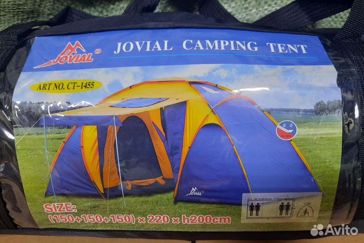 Палатка туристическая 4 местная Jovial, ст-1455