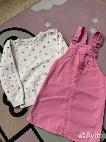 Кофта трикотажная hm и сарафан р.110