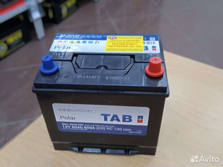 Аккумулятор Tab 60а Новый для легковых автомобилей