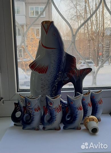 Графин со стопочками Рыбка