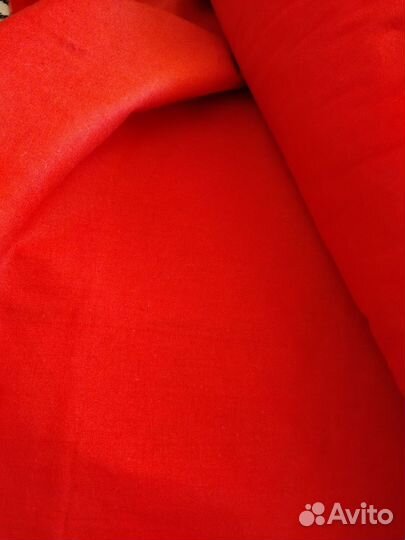 Ткань хб красная новая шириной 80 см