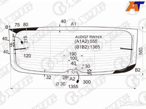 Стекло заднее audi Q7