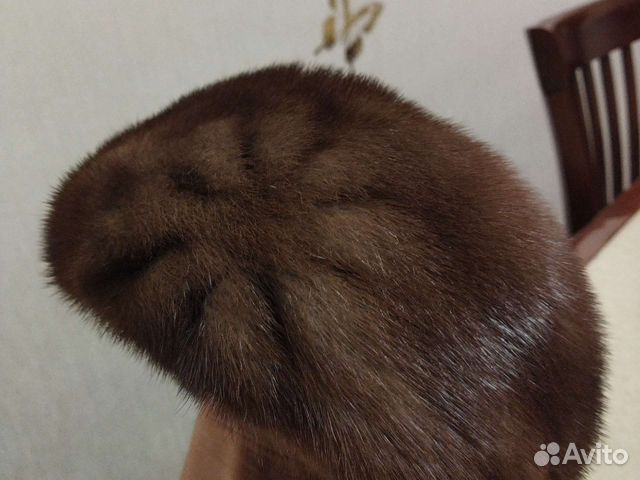 Шапка норковая женская орех