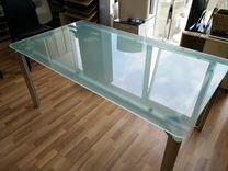 Стол стекло/алюминий 160*90*75 см, Made in Italia