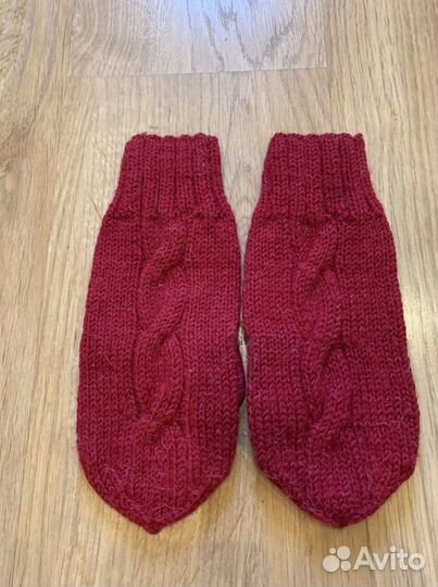 Шапка вязаная и варежки (Альпака lux) комплект