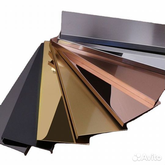 Молдинг П-образный золото матовый