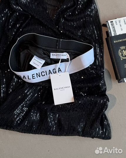 Блестящая юбка длинная Balenciaga