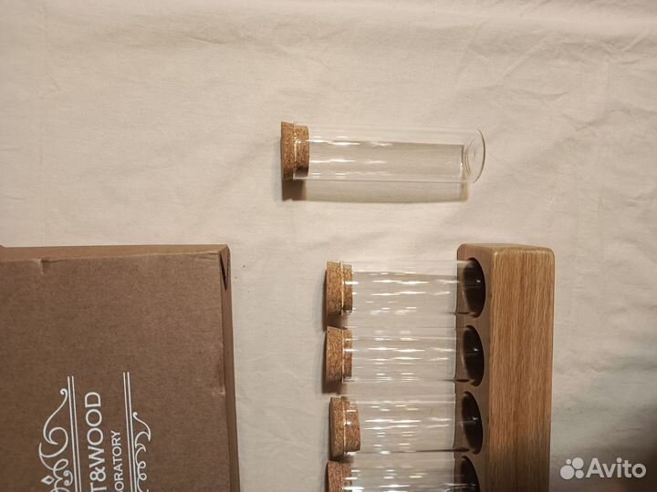 Пробирки craft wood 6 шт 130 на 40. 100 мл см фото