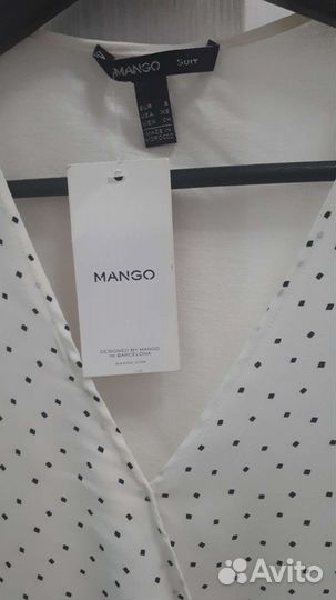 Блузка белая женская mango