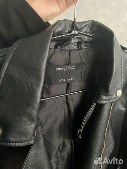 Кожаная куртка косуха короткая