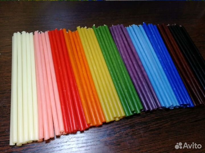 Набор свечей, восковые свечи