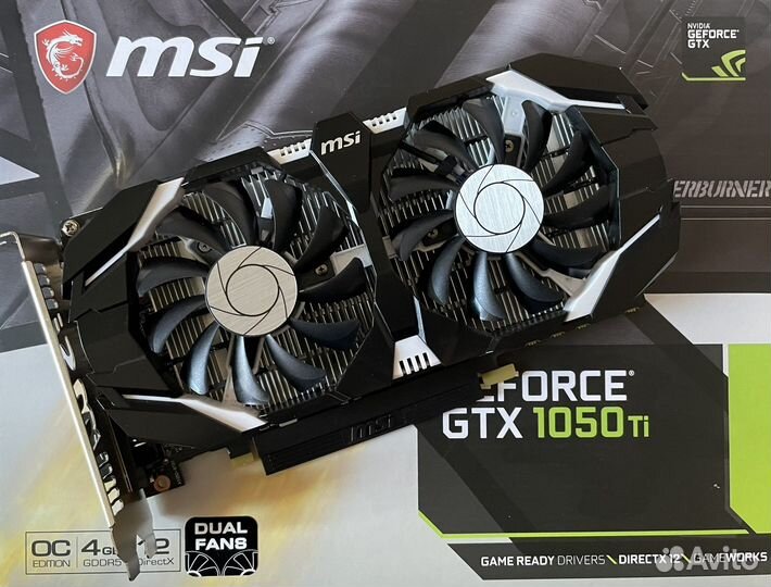 Видеокарта MSI GTX 1050 TI 4GB Гарантия DNS 2 года