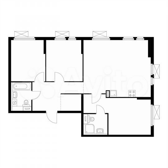 3-к. квартира, 81,6 м², 24/25 эт.