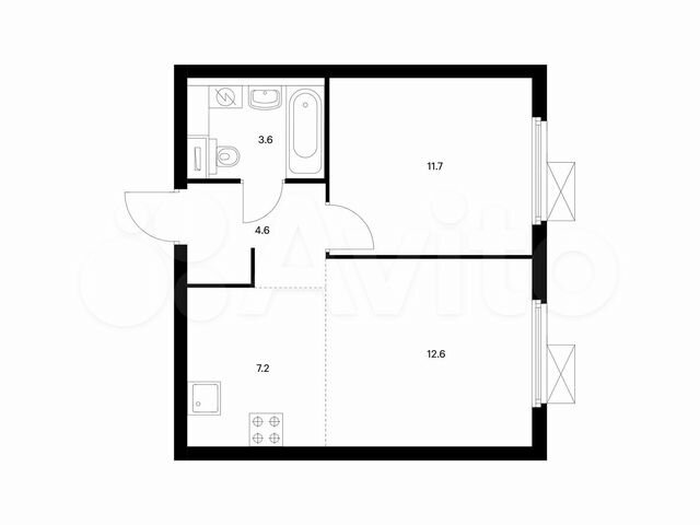 2-к. квартира, 39,7 м², 11/33 эт.